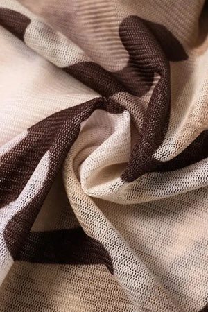 Style Core Aesthetics, New Style Trends - Y2K Fishnet Sleeve Mesh Top