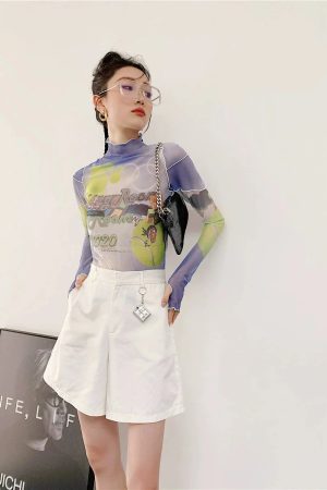 Style Core Aesthetics, New Style Trends - Y2K Minecraft Mesh Top
