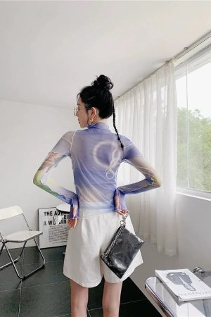 Style Core Aesthetics, New Style Trends - Y2K Minecraft Mesh Top