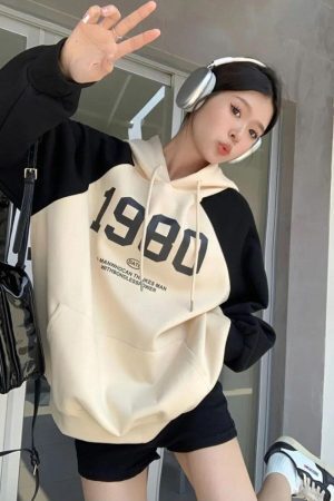 Style Core Aesthetics, New Style Trends - Y2K Oversized Patchwork Hoodie