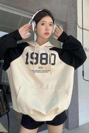 Style Core Aesthetics, New Style Trends - Y2K Oversized Patchwork Hoodie