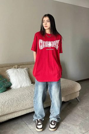 Style Core Aesthetics, New Style Trends - Y2K Shiny Star Worldwide Tee