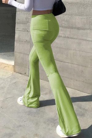 Style Core Aesthetics, New Style Trends - Y2K Slim Fit Flared Pants