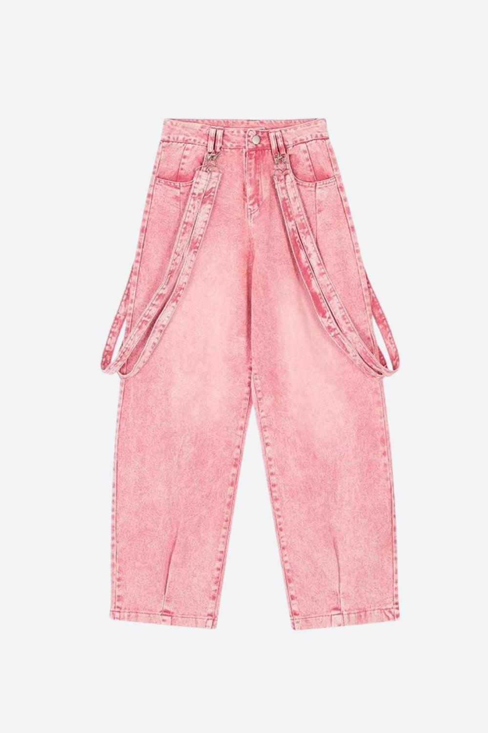 Style Core Aesthetics, New Style Trends - Y2K Soft Girl Double Belted Baggy Jeans Style Core Aesthetics, New Style Trends - Y2K Soft Girl Double Belted Baggy Jeans