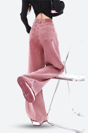 Style Core Aesthetics, New Style Trends - Y2K Star Denim Jeans