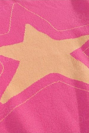 Style Core Aesthetics, New Style Trends - Y2K Star Distressed Sweater