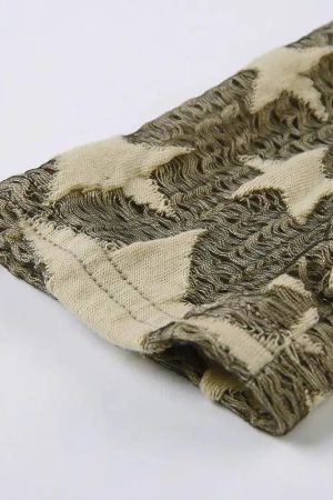 Style Core Aesthetics, New Style Trends - Y2K Star Embroidered Crop Top