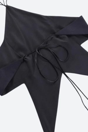 Style Core Aesthetics, New Style Trends - Y2k Star Lace Up Backless Top