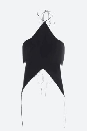 Style Core Aesthetics, New Style Trends - Y2k Star Lace Up Backless Top