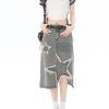 Style Core Aesthetics, New Style Trends - Y2K Star Patchwork Midi Skirt
