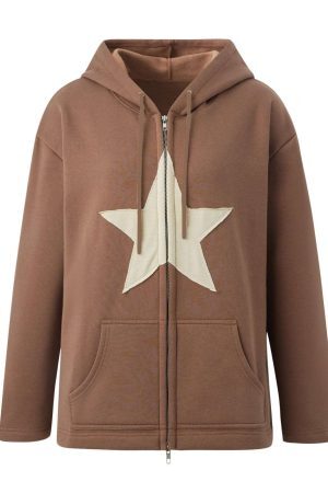 Style Core Aesthetics, New Style Trends - Y2K Stardust Zip-Up Hoodie