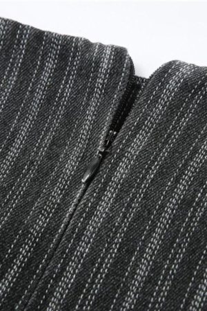 Style Core Aesthetics, New Style Trends - Y2K Striped Lace Up Mini Skirt