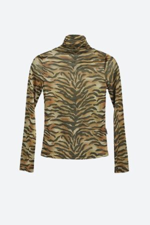 Style Core Aesthetics, New Style Trends - Y2K Tiger Mesh Top