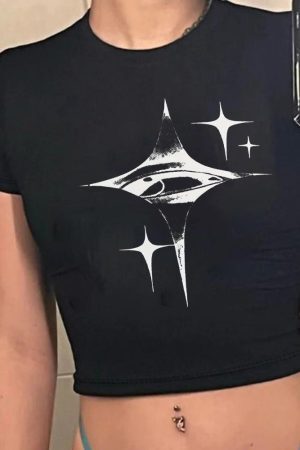 Style Core Aesthetics, New Style Trends - Y2K Twinkle Star Tee