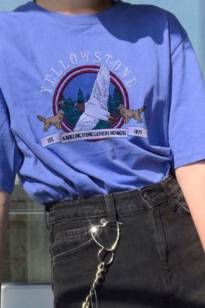 Style Core Aesthetics, New Style Trends - Yellowstone Embroidery T-Shirt