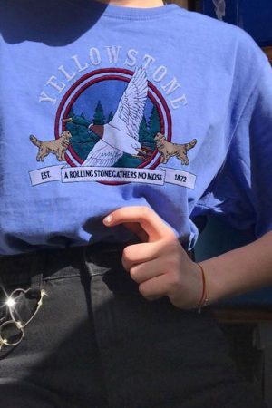 Style Core Aesthetics, New Style Trends - Yellowstone Embroidery T-Shirt