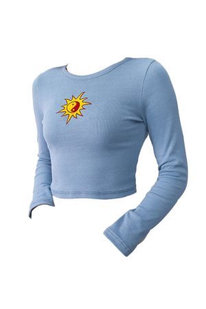 Style Core Aesthetics, New Style Trends - Ying Yang Long Sleeve Top