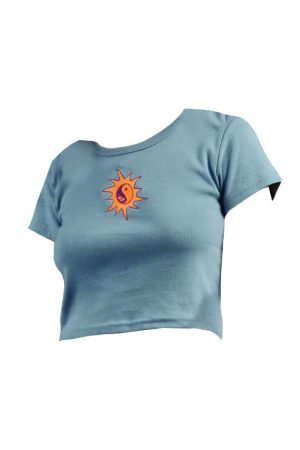 Style Core Aesthetics, New Style Trends - Ying Yang Ribbed Tee