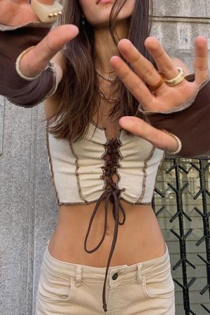 Style Core Aesthetics, New Style Trends - Young & Single Top & Arm Gloves Set