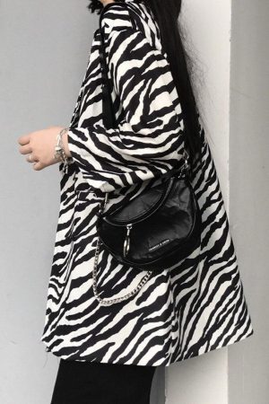 Style Core Aesthetics, New Style Trends - Zebra Print Long Blazer