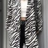 Style Core Aesthetics, New Style Trends - Zebra Print Long Blazer