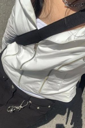 Style Core Aesthetics, New Style Trends - Zipper Detail Y2K Jacket