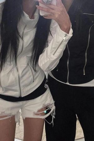 Style Core Aesthetics, New Style Trends - Zipper Detail Y2K Jacket