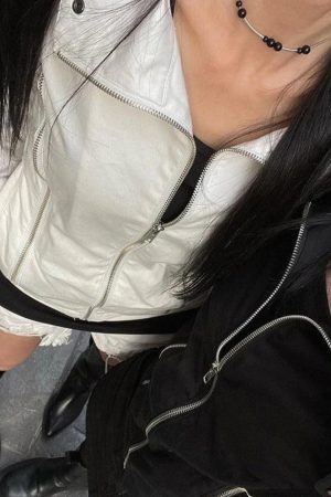 Style Core Aesthetics, New Style Trends - Zipper Detail Y2K Jacket