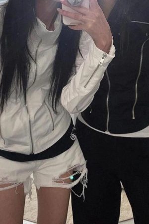 Style Core Aesthetics, New Style Trends - Zipper Detail Y2K Jacket