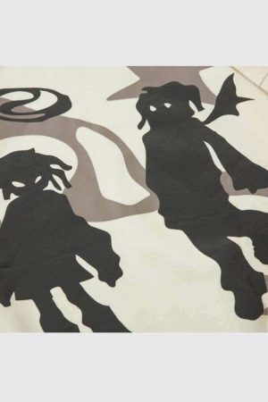 Style Core Aesthetics, New Style Trends Abstract Shadow Graphic Hoodie