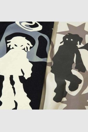 Style Core Aesthetics, New Style Trends Abstract Shadow Graphic Hoodie