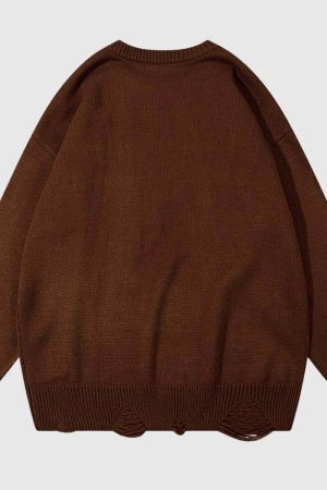 Style Core Aesthetics, New Style Trends Abstract Striped Knit Sweater