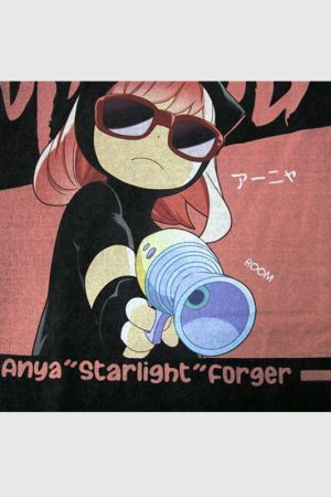 Style Core Aesthetics, New Style Trends Anime Girl Print Tee