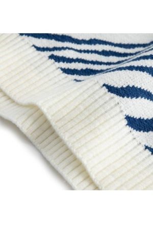 Style Core Aesthetics, New Style Trends Annual Rings Jacquard Knitted Sweater