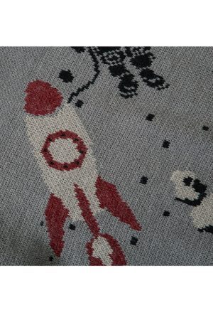 Style Core Aesthetics, New Style Trends Astronaut Pattern Knitted Sweater