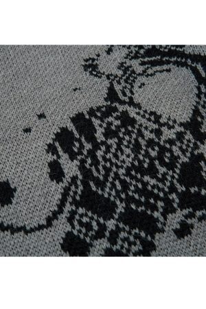 Style Core Aesthetics, New Style Trends Astronaut Pattern Knitted Sweater