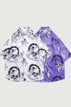 Style Core Aesthetics, New Style Trends Astronaut Print Shirts