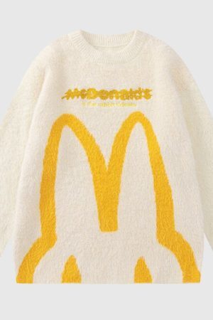 Style Core Aesthetics, New Style Trends Autumn Retro Loose Knit Sweater