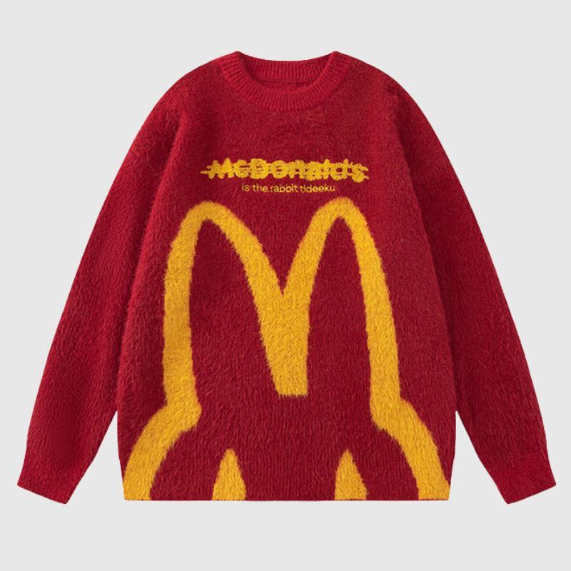 Style Core Aesthetics, New Style Trends Autumn Retro Loose Knit Sweater