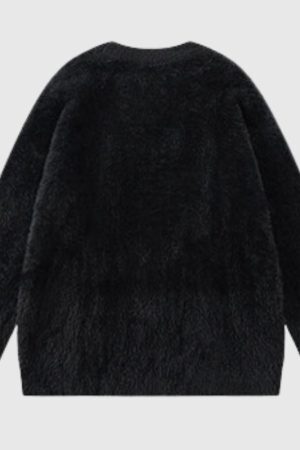 Style Core Aesthetics, New Style Trends Autumn Retro Loose Knit Sweater