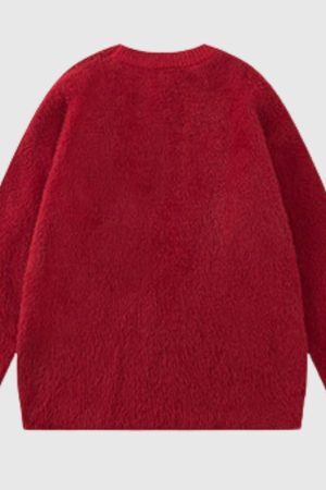 Style Core Aesthetics, New Style Trends Autumn Retro Loose Knit Sweater