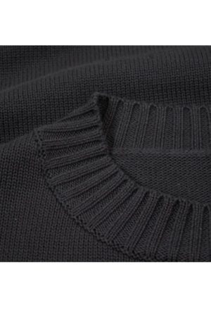 Style Core Aesthetics, New Style Trends Autumn/Winter Streetwear Distressed Knit Sweater