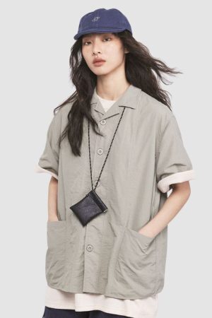 Style Core Aesthetics, New Style Trends Basic Solid Color Shirts