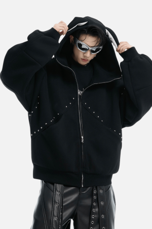 Style Core Aesthetics, New Style Trends Beaded “Cat Ear” Hoodie