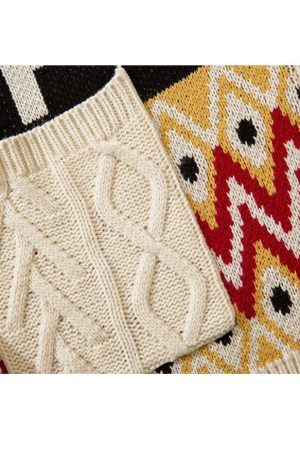 Style Core Aesthetics, New Style Trends Bear & Argyle Pattern Stitching Cardigan Sweater