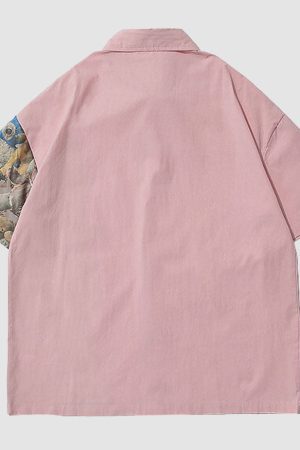 Style Core Aesthetics, New Style Trends Bear Patchwork Shirts