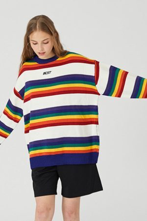 Style Core Aesthetics, New Style Trends Best Rainbow Sweater