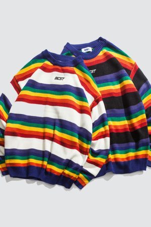 Style Core Aesthetics, New Style Trends Best Rainbow Sweater