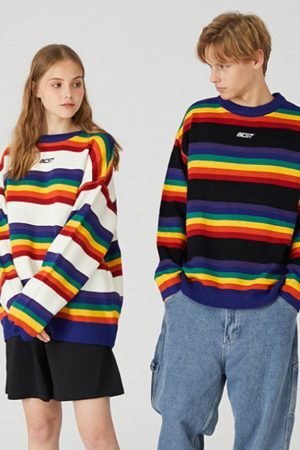 Style Core Aesthetics, New Style Trends Best Rainbow Sweater