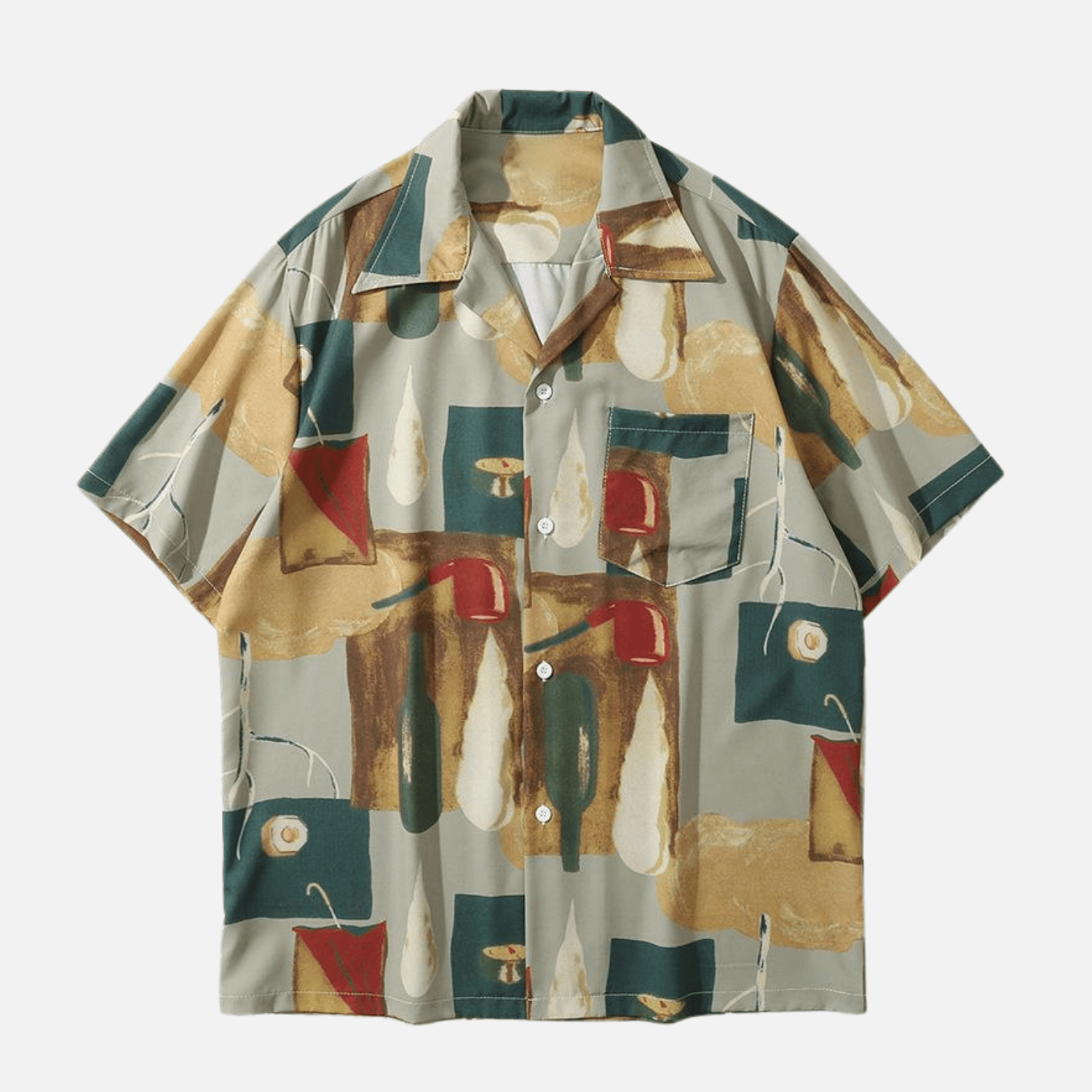 Style Core Aesthetics, New Style Trends Bottle Oil Painting Shirt Style Core Aesthetics, New Style Trends Bottle Oil Painting Shirt